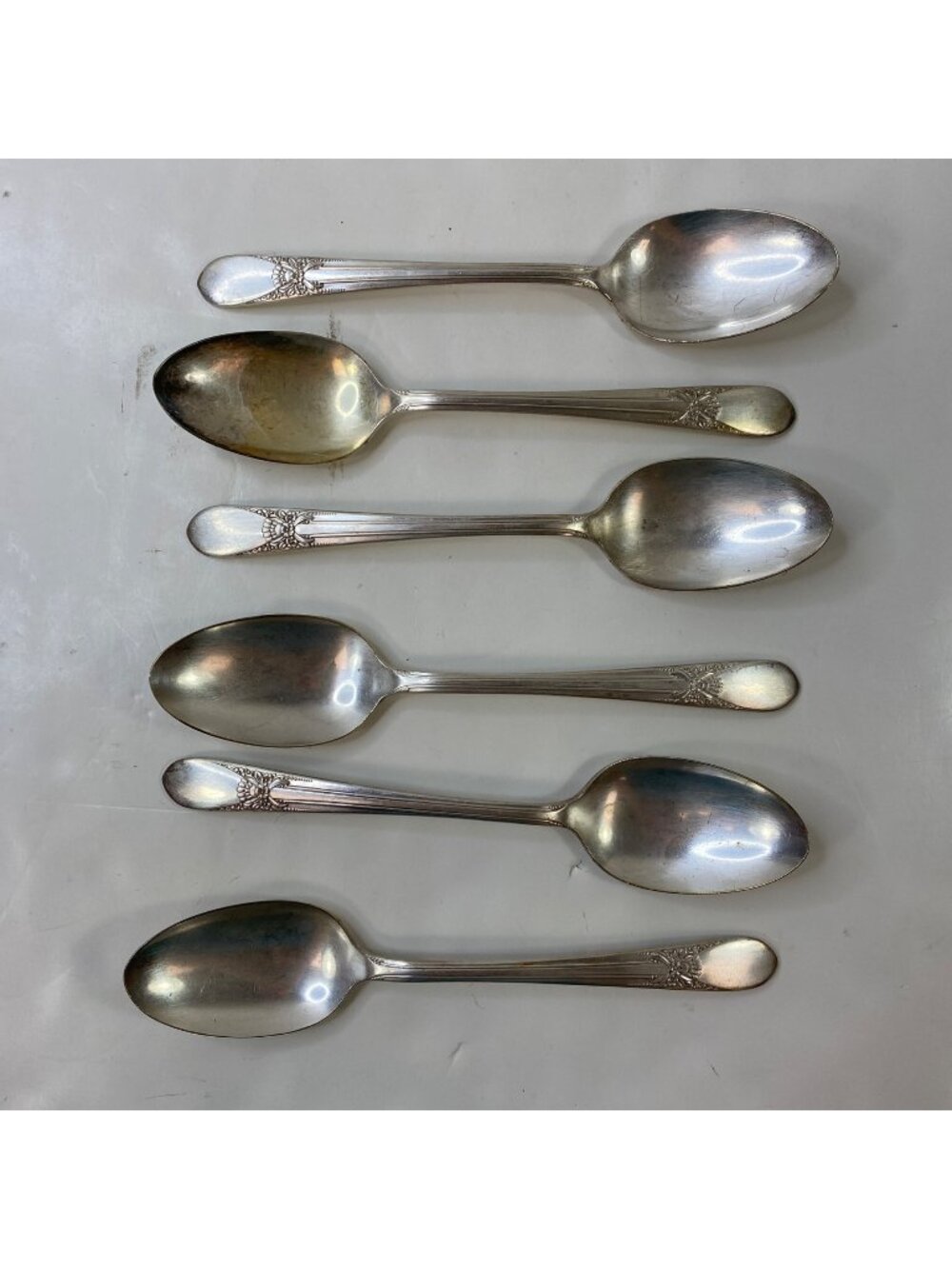 Vintage WM Rogers Silver Plated "Beloved" Teaspoon Set Of 6